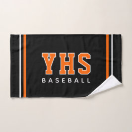 Toalha De Mão Custom School Initials Baseball Team Sports