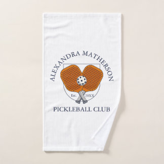 Toalha De Mão Custom White Pickleball Club Player Team Sports