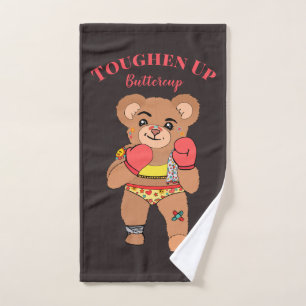 Toalha De Mão Cute Kawaii Teddy Bear Endurecimento da caneta