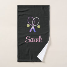 Cute Tennis Hand Towel Sports Player Birthday Gift