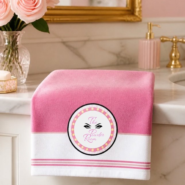 Toalha de Mão da Sala de Pó (Rosa) (Criador carregado)