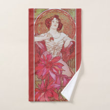 Dama Rubi Art Nouveau Vintage de Alphonse Mucha Ve