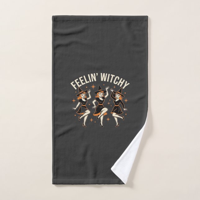 Toalha De Mão Dança de Bruxa de Halloween Feelin 'Witchy (Toalha de mão)