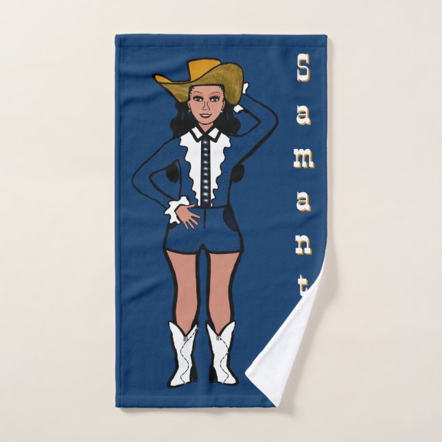 Toalha De Mão Dançarina/Majorette Western Denim #2 (Toalha de mão)