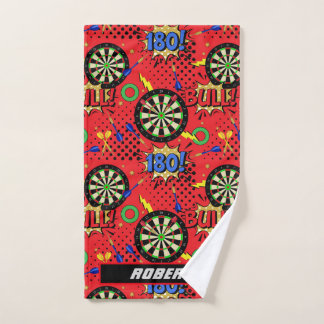 Toalha De Mão Dartboards Darts Comic Book Estilo Personalizado