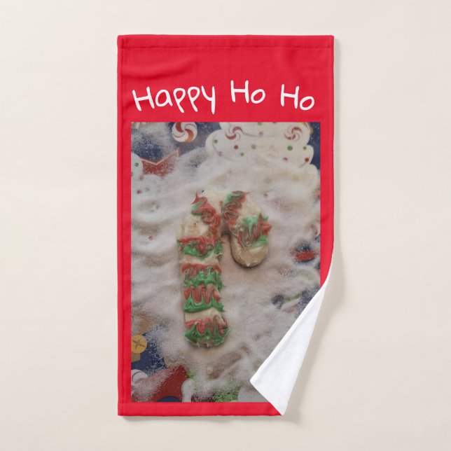 Toalha de Mão de Cookie Feliz HO HO (Toalha de mão)