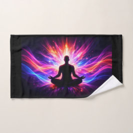 Toalha de Mão de Meditação Chakra Design de Ioga