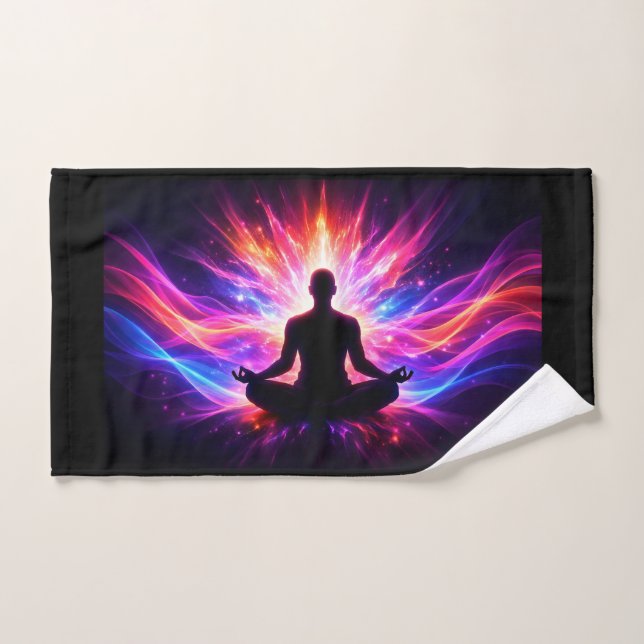Toalha de Mão de Meditação Chakra Design de Ioga (Toalha de mão)