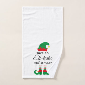 Toalha de mão de Natal - Elf Tastic 3