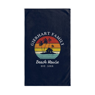 Toalha De Mão Decoração de Correspondência com Seaside House Fam