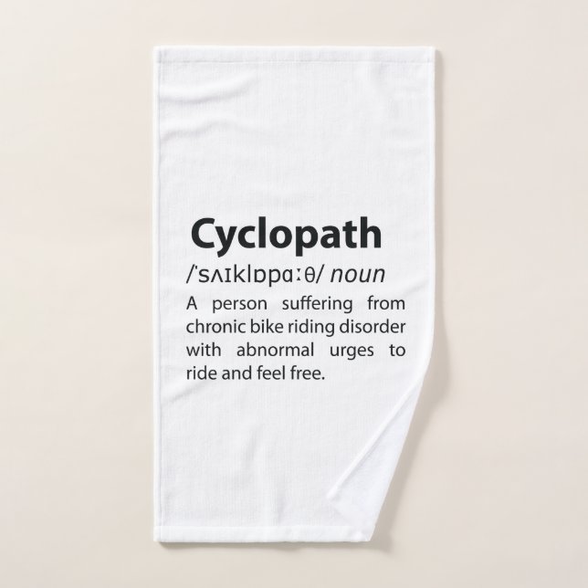 Toalha De Mão Definição de Dicionário Cyclopath Funny (Toalha de mão)