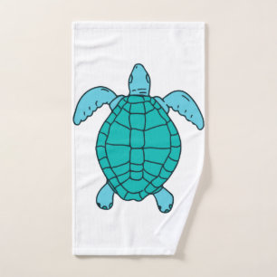 Toalha De Mão Desenho de Tartaruga Marinha Nadando
