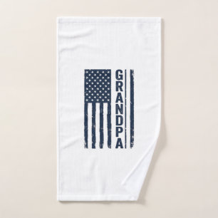 Toalha De Mão Desenho Patriótico Desgastado da Bandeira American