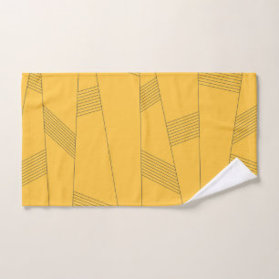 Toalha De Mão Design abstrato simples, amarelo, moderno