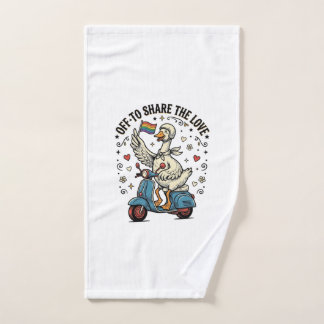 Toalha De Mão Design de Camisa Vintage Amor de Patinete Funny Go