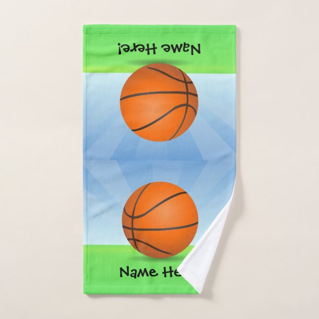 Toalha De Mão Dia Sunny de Basquete Esportivo Personalizado (Toalha de mão)