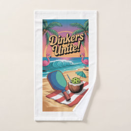 Toalha De Mão Dinkers De Pickleball Unem Esportes Flamingo Paddl