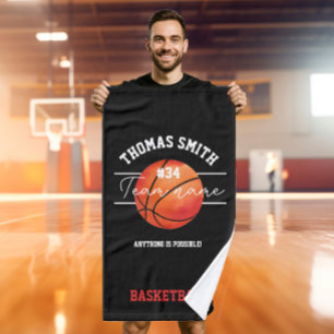 toalha de mão do jogador de basquetebol