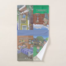 Toalha de mão do livro do soluço - 4 imagens