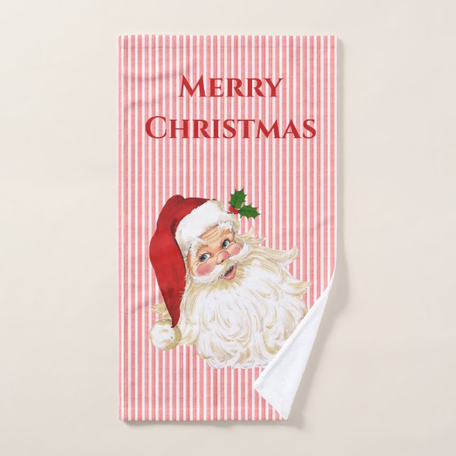 Toalha de mão do Papai Noel à moda antiga (Toalha de mão)