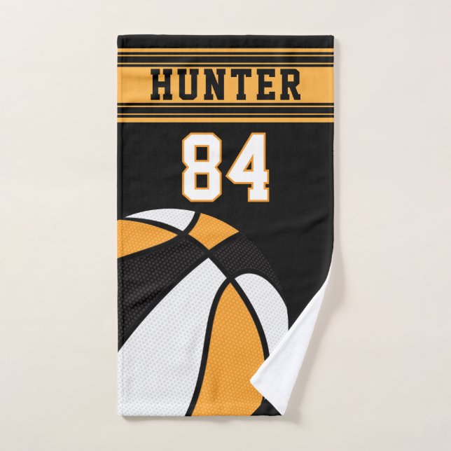 Toalha De Mão Dourado Esporte 🏀 Basquete | DIY Texto (Toalha de mão)