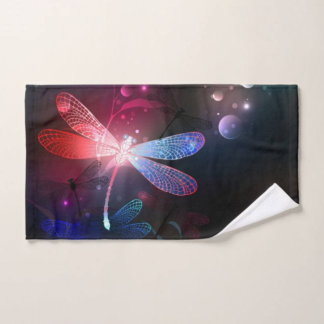 Toalha De Mão Dragonfly vermelha (Toalha de mão)