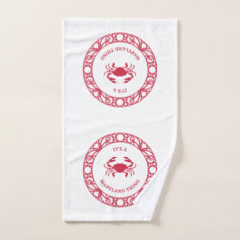 TOALHA DE MÃO É UMA COISA MARINHA (CRABS)