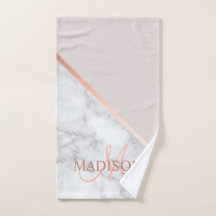 Elegante Inicial Moderno Rosa Monograma