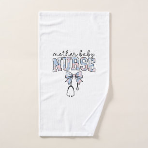 Toalha De Mão Enfermeira Mãe Bebê Camisa com Laço Floral Design_