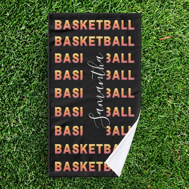 Toalha De Mão Equipe de basquetebol personalizada: crianças: nom (Criador carregado)