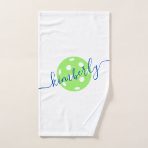 Toalha De Mão Esferas de seleção azul e verde personalizadas