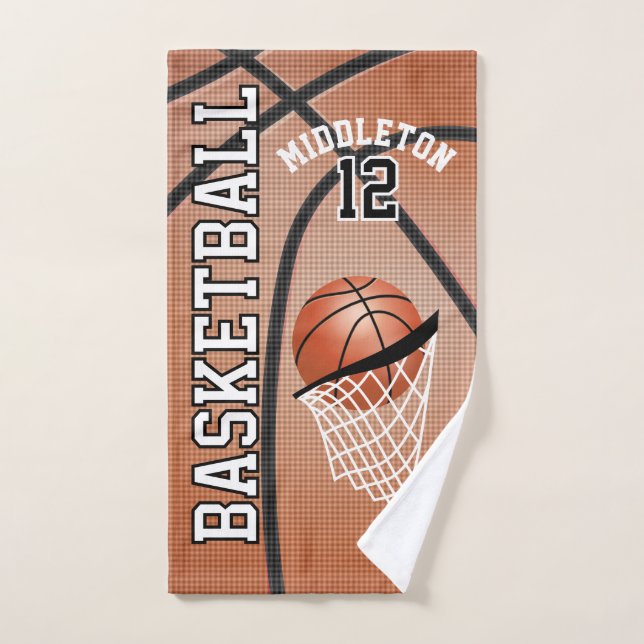 Toalha De Mão Esporte 🏀 Basquete | DIY Texto (Toalha de mão)