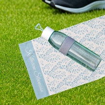Esportes Florais Creme Azul Empoeirado Minimalista