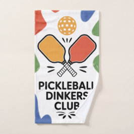 Toalha De Mão Esportes Gráficos de Pickleball Dinkers Club Paddl