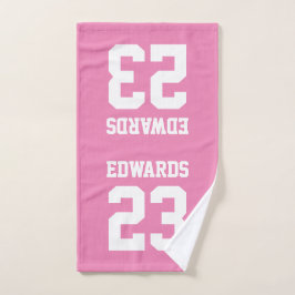 Toalha De Mão Esportes Personalizados Numerados com Nome
