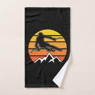 Toalha De Mão Esqui Retro