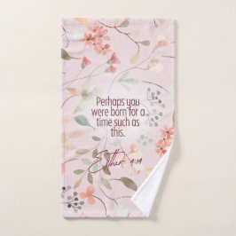 Toalha De Mão Esther 4:14 Bíblia Cristã Verse Art