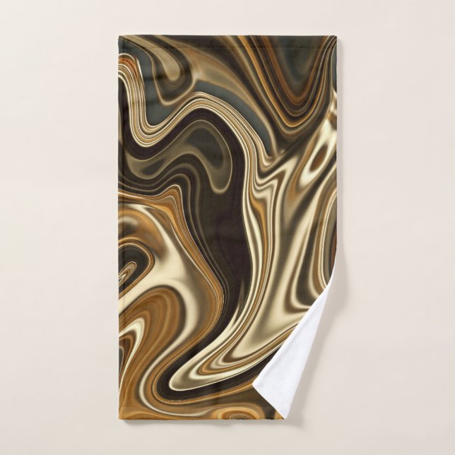 Toalha De Mão Estilo mágico de mármore - castanho quente (Toalha de mão)