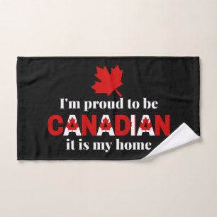 Toalha De Mão Estou orgulhoso de ser canadense