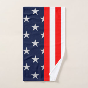 Toalha De Mão Estrelas e Stripes Americanas Personalizadas