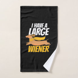 Toalha De Mão Eu Tenho Um Wiener Grande