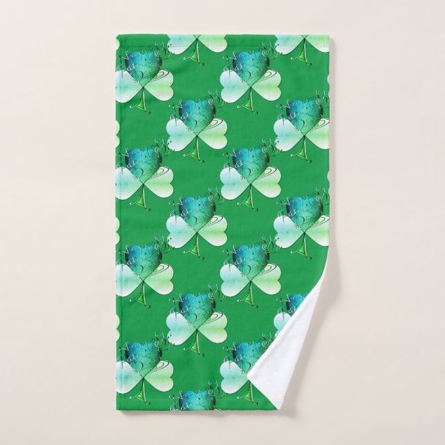 Toalha De Mão "Feliz Rua. Dia de Patrick" TeaTowel, manuscrito à (Toalha de mão)