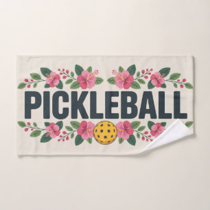 Toalha De Mão Férias Gráficas Tropicais De Pickleball