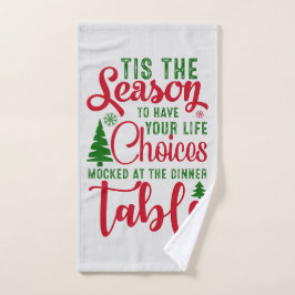 Toalha De Mão Festa de design de Natal