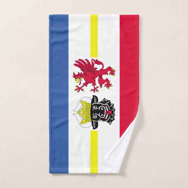 Toalha De Mão Flag of Mecklenburg-Western Pomerania Hand Towel (Toalha de mão)
