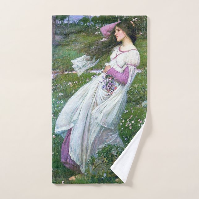 Toalha De Mão Flores no Vento, John William Waterhouse (Toalha de mão)