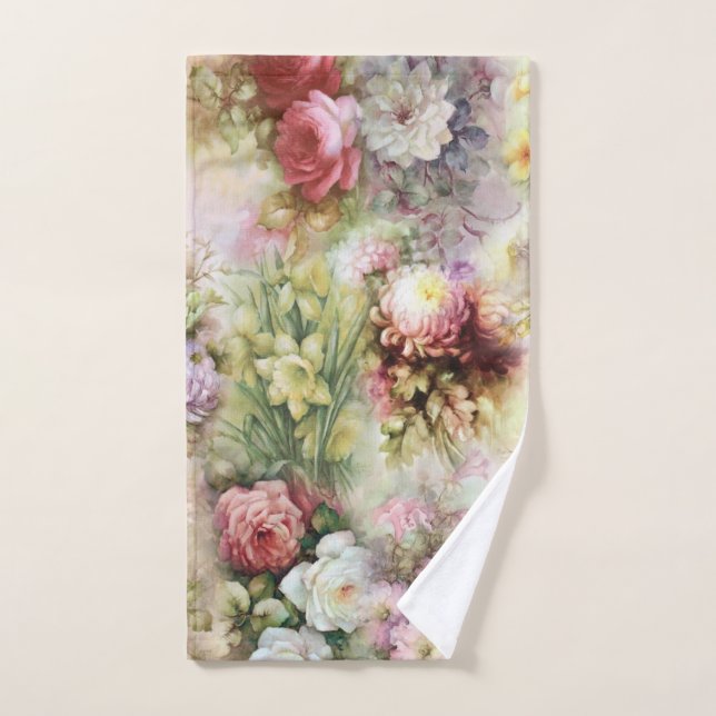 Toalha De Mão Flores Vintage (Toalha de mão)
