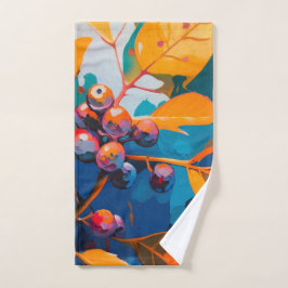 Toalha De Mão Folhas de queda pintadas com óleo. Folhagem de out