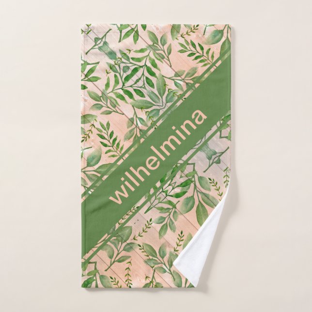 Toalha De Mão Folhas personalizadas de Abstrato julho sobre made (Toalha de mão)