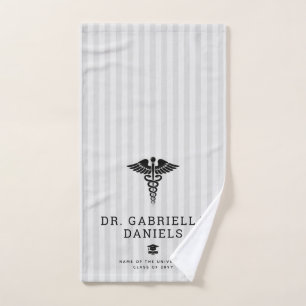 Toalha De Mão Formatura Personalizada de Médico de Escola de Med